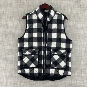 Woolrich Womens Size Large plaid puffer vest down insulated 1448